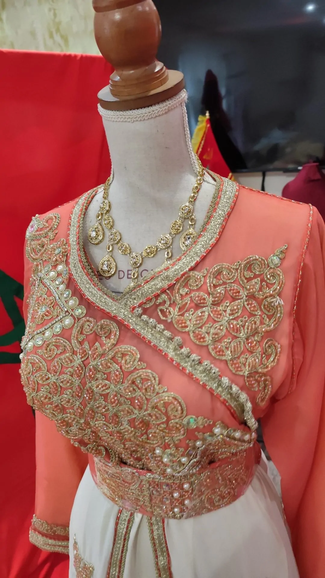 caftan marocain neuf avec ceinture – Image 6