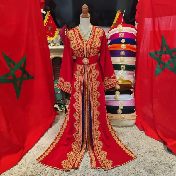 قفطان مغربي جديد مبطن