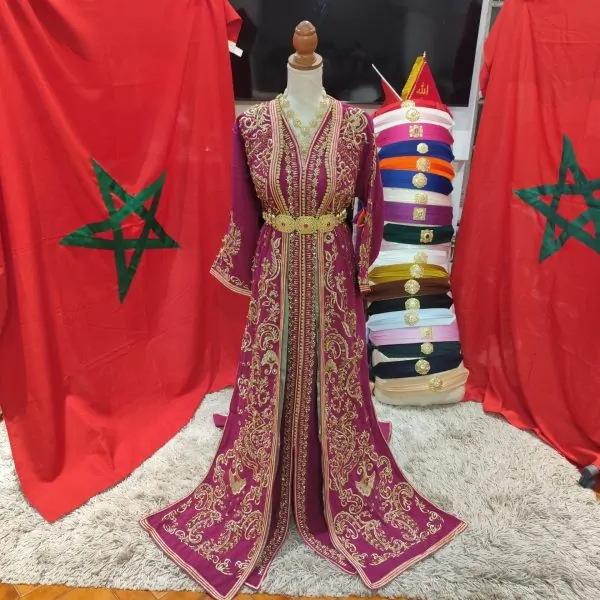 قفطان مغربي جديد مبطن