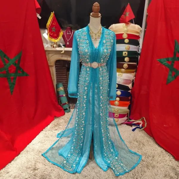 Caftán marroquí nuevo, talla grande