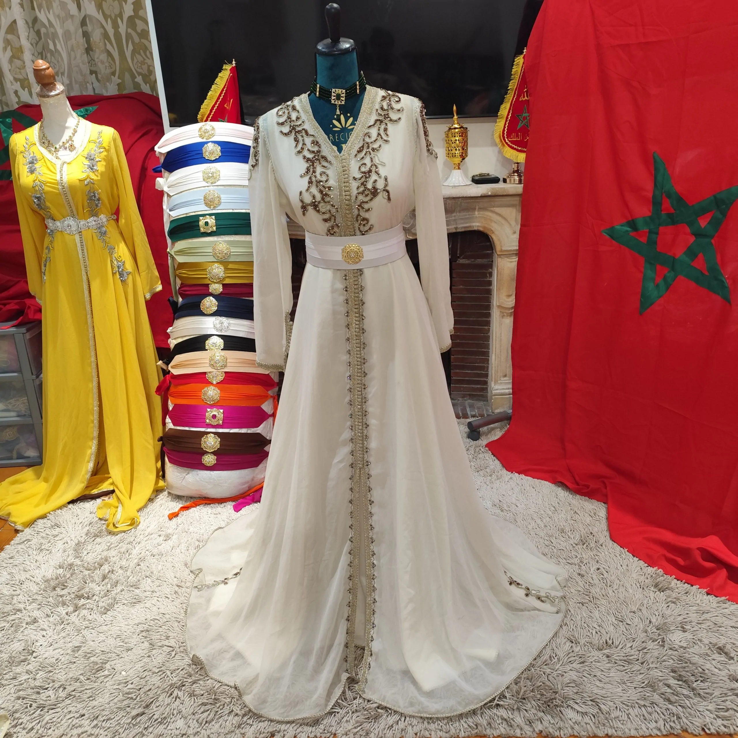caftan marocain d occasion avec ceinture – Image 8