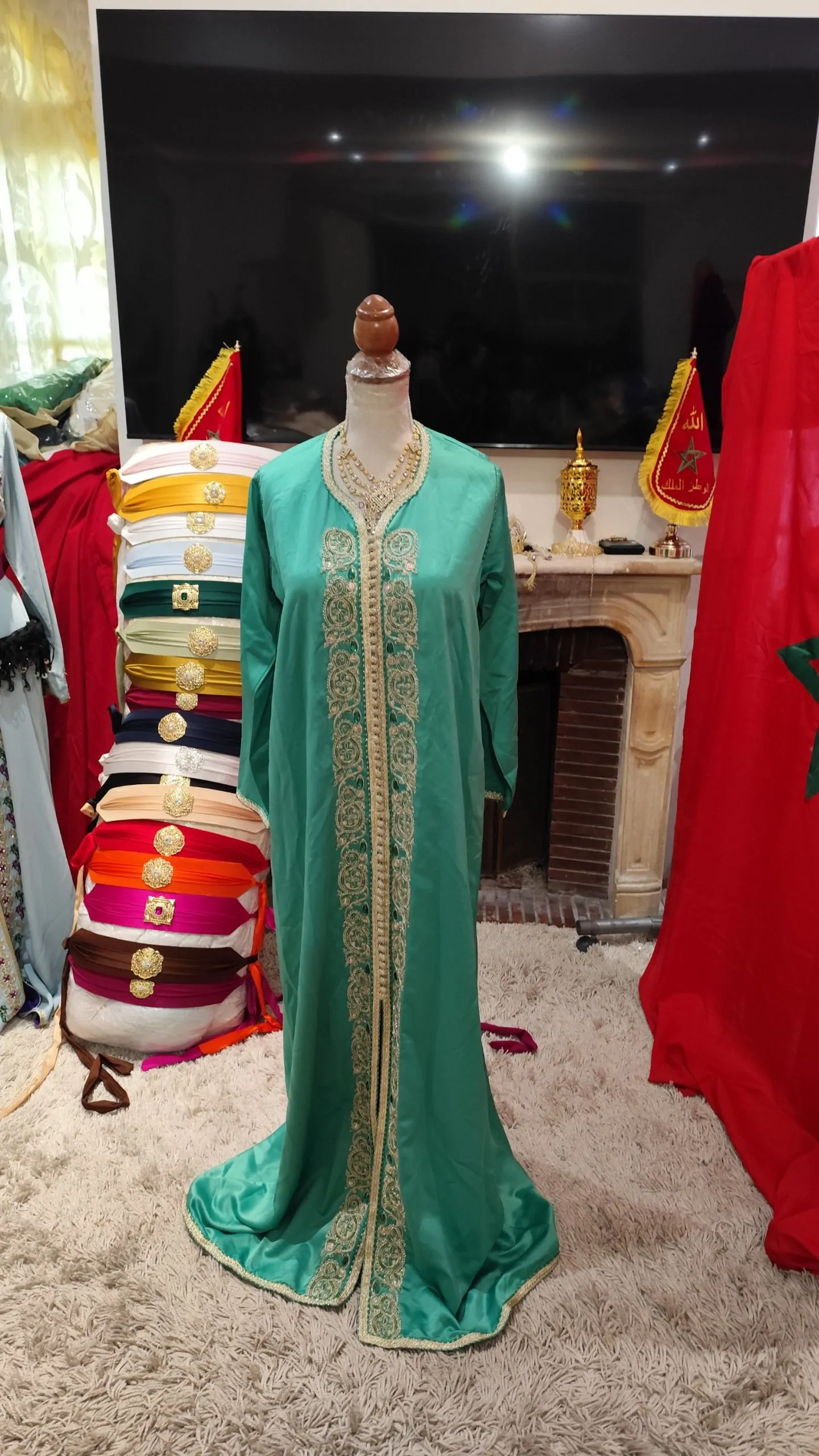 caftan marocain d occasion deux pièces – Image 9