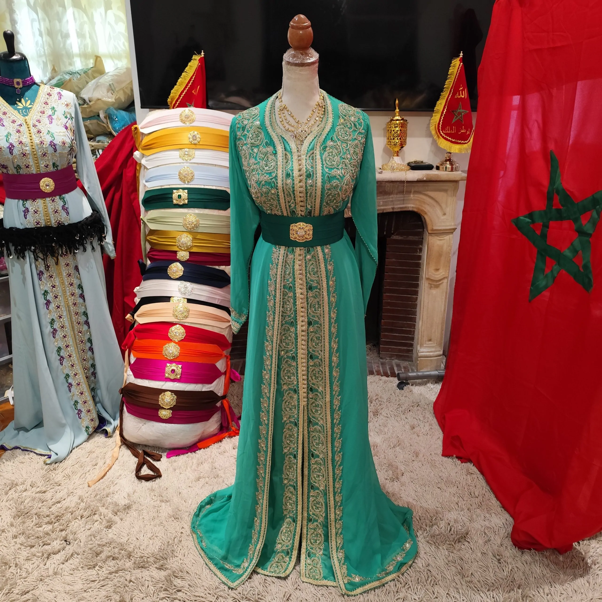 caftan marocain d occasion deux pièces – Image 14