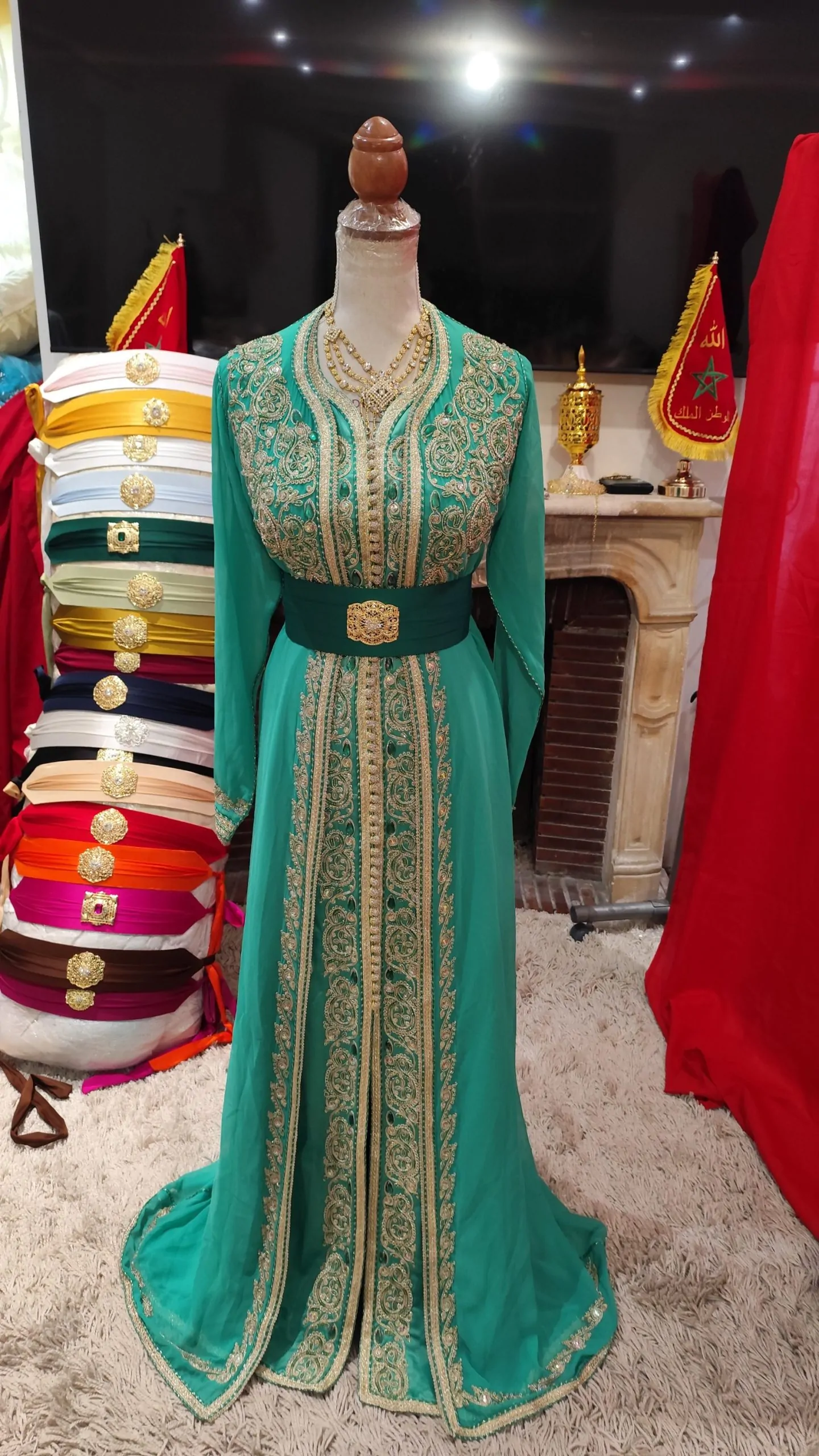 caftan marocain d occasion deux pièces – Image 5