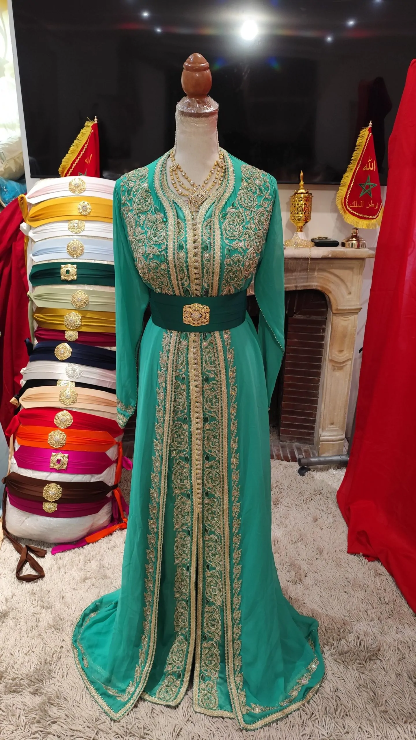caftan marocain d occasion deux pièces – Image 2