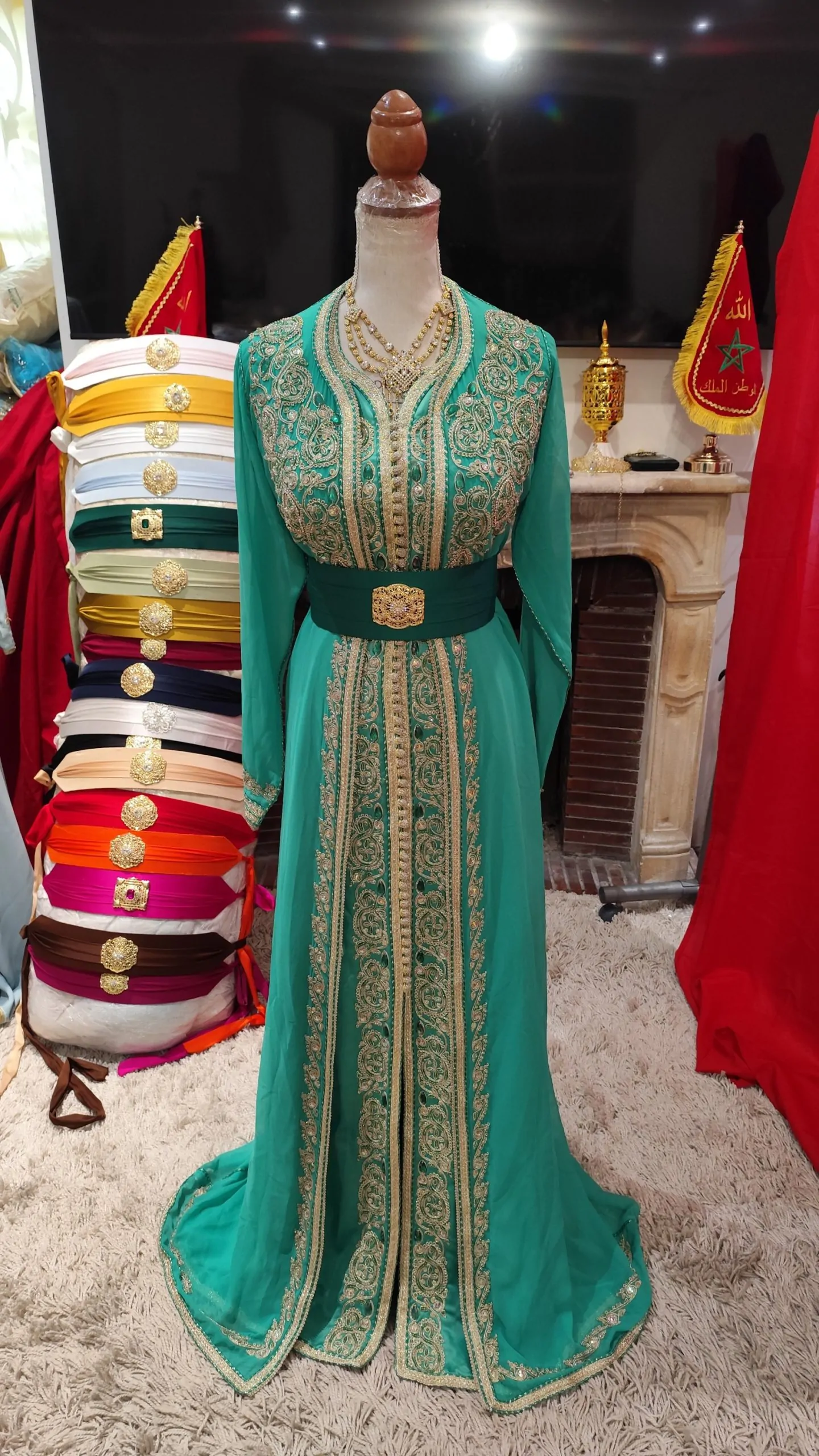 caftan marocain d occasion deux pièces – Image 8