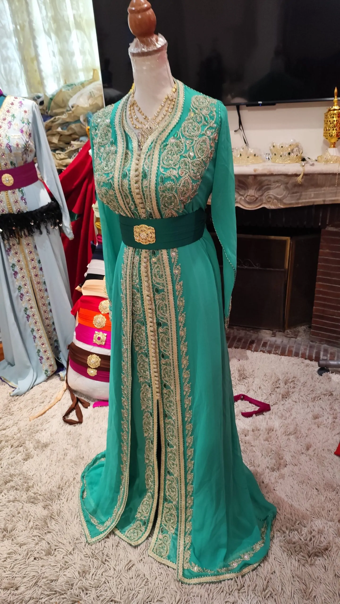 caftan marocain d occasion deux pièces – Image 12