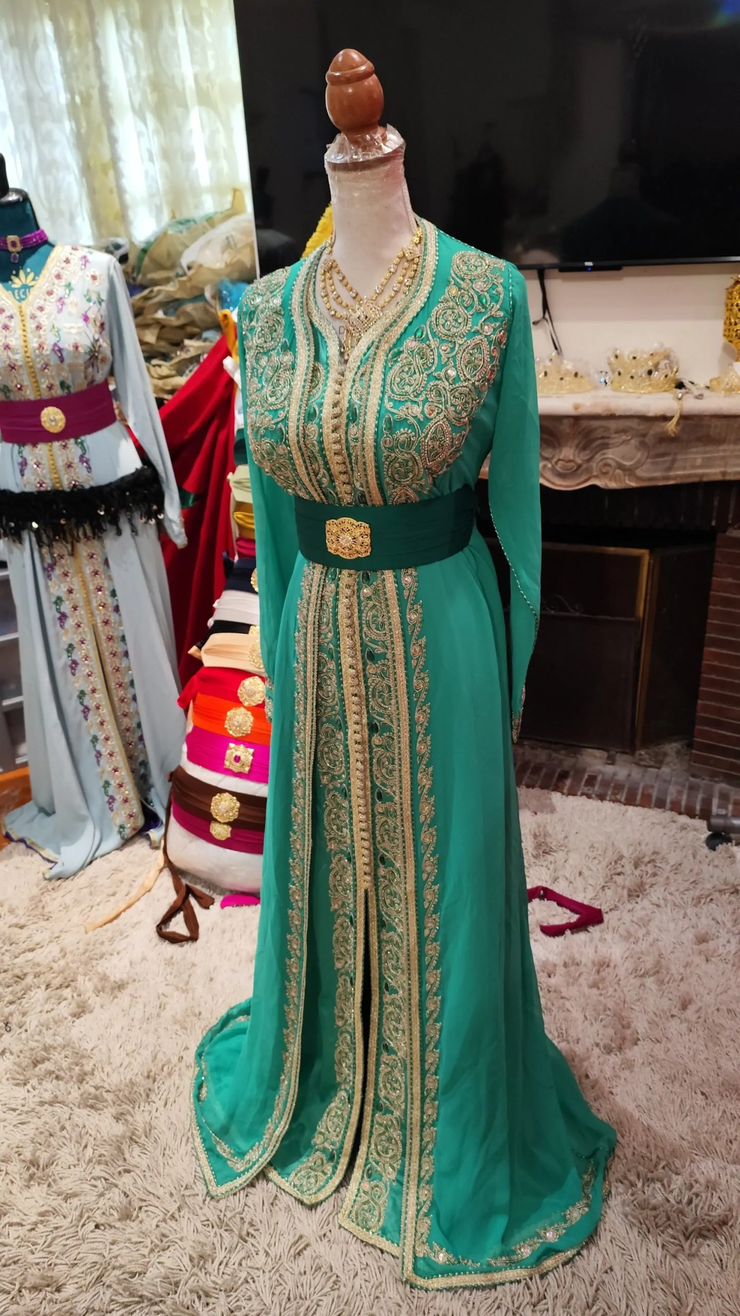 caftan marocain d occasion deux pièces – Image 10