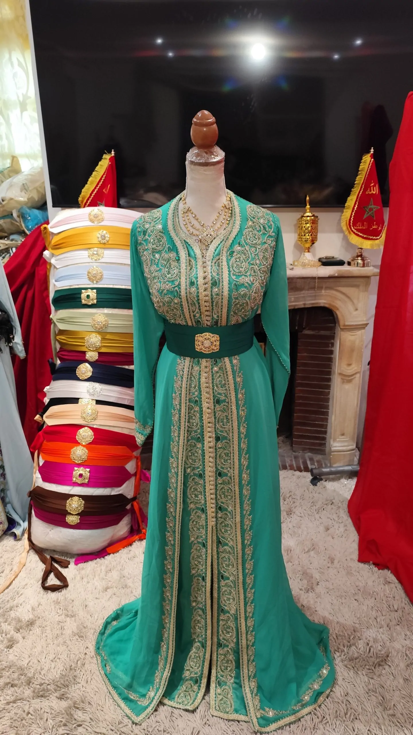 caftan marocain d occasion deux pièces – Image 7