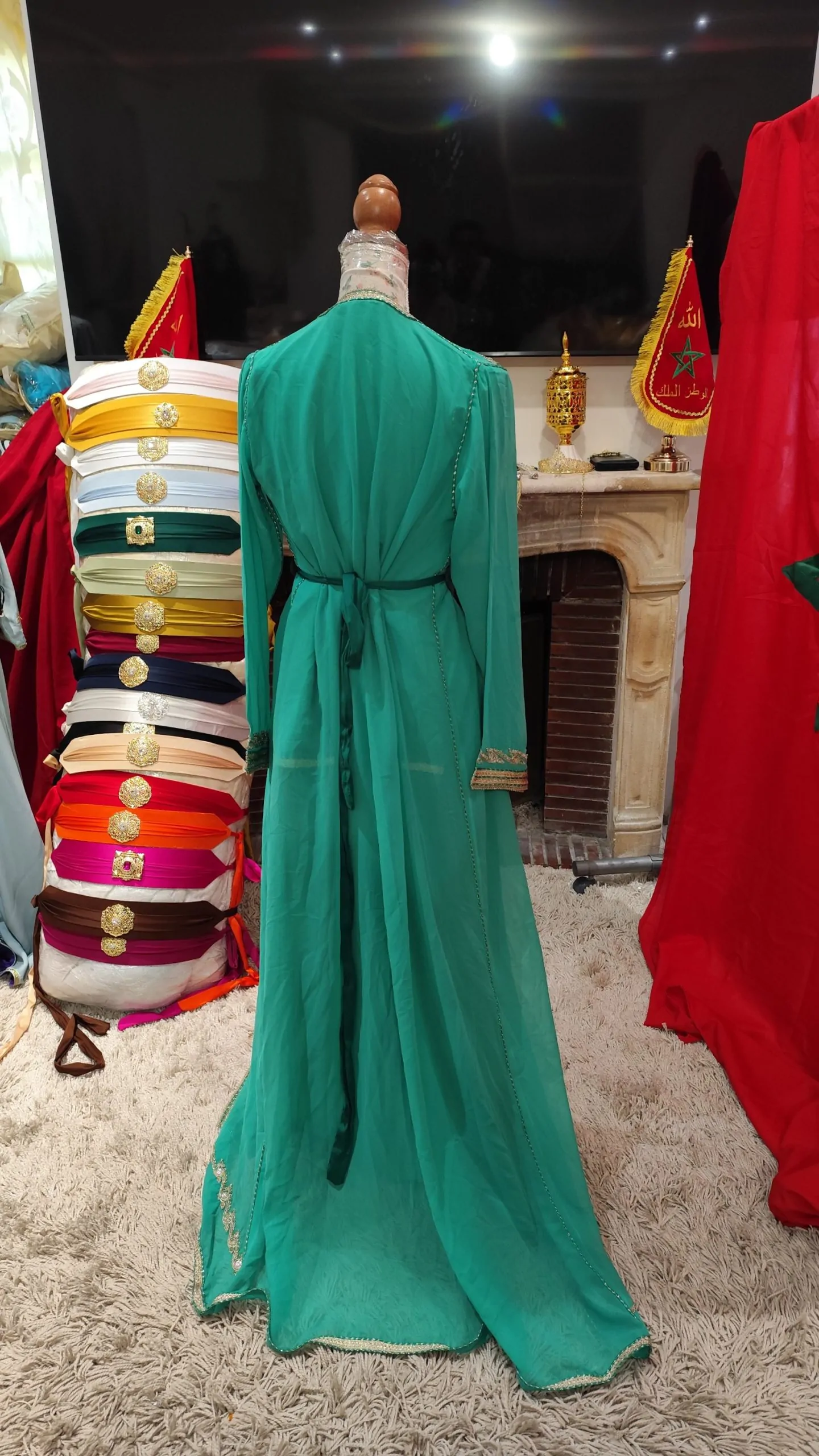 caftan marocain d occasion deux pièces – Image 3