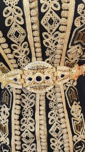 🎀 Ceinture artisanale pour caftan – Élégance et finesse du détail