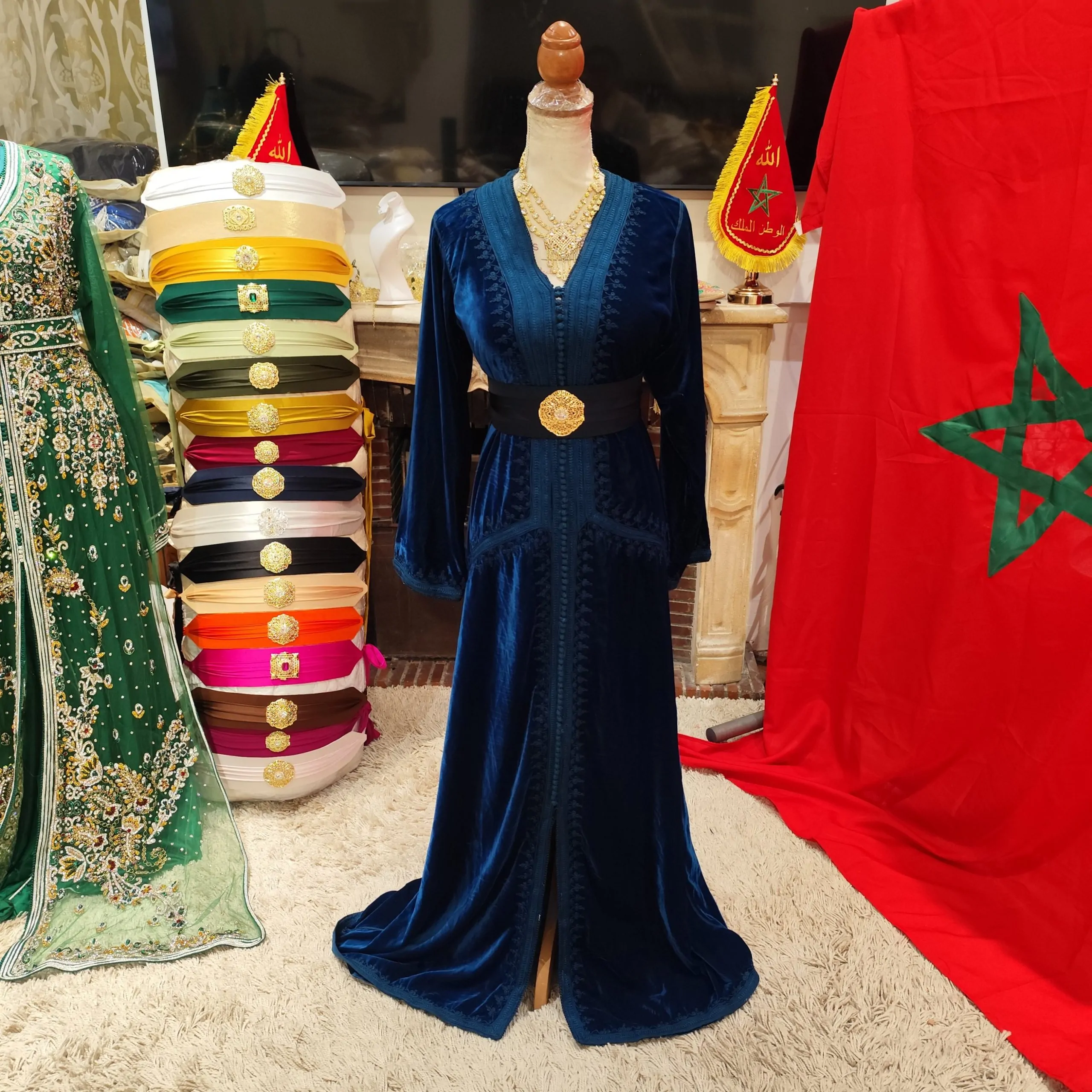 caftan marocain doublé d occasion – Image 9