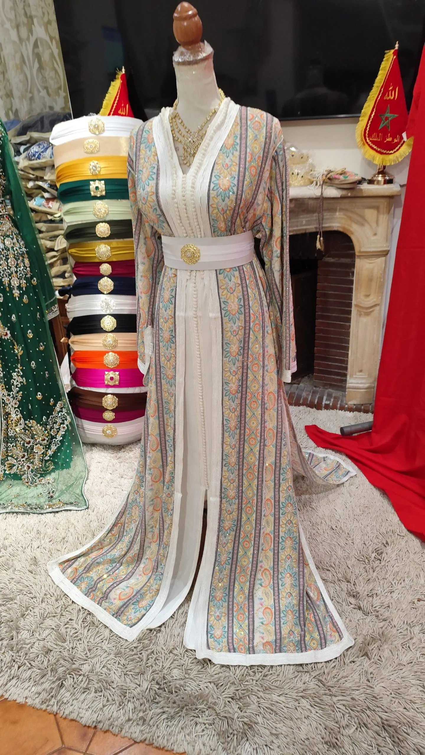 caftan marocain grande taille 65cm – Image 11