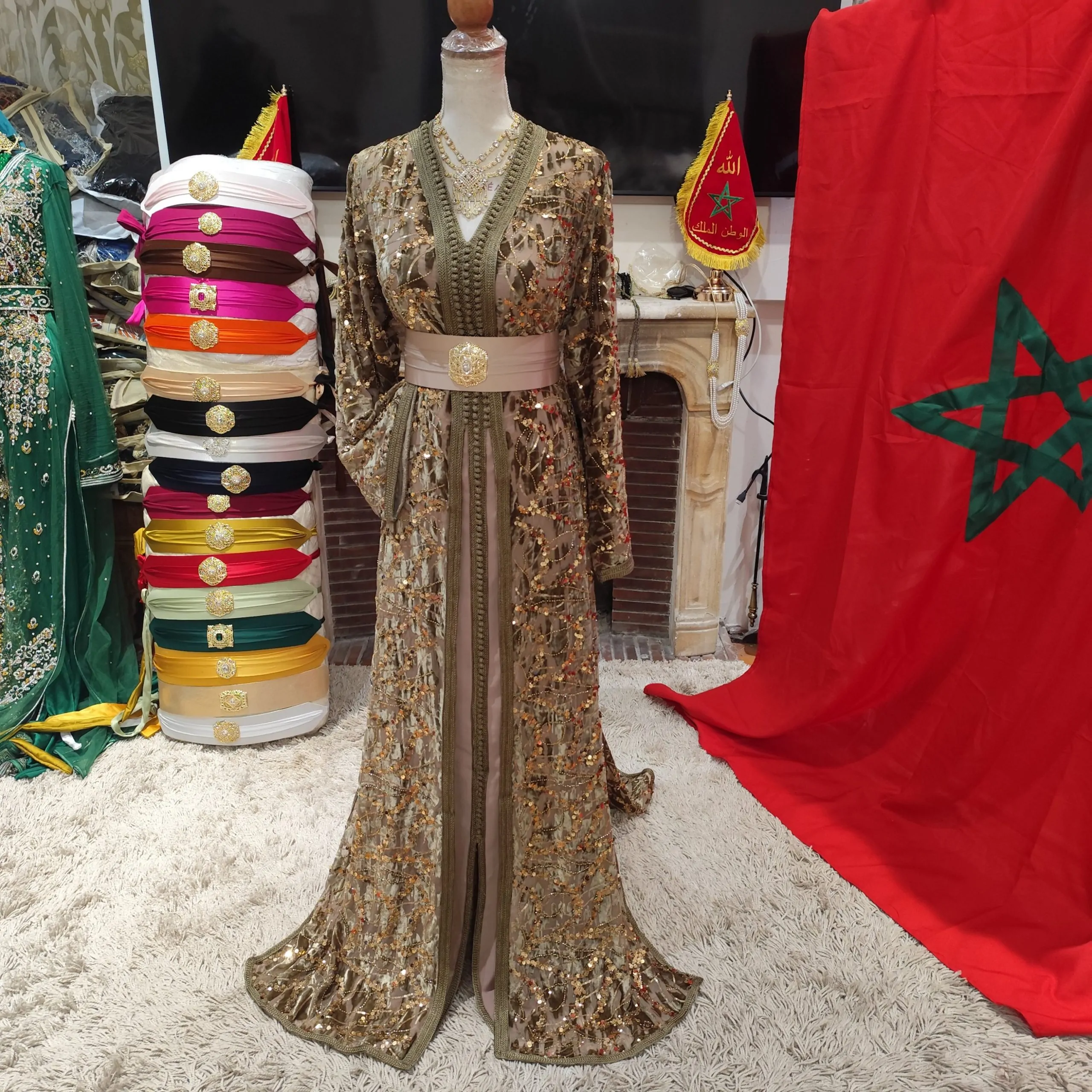 caftan marocain neuf avec la ceinture – Image 14