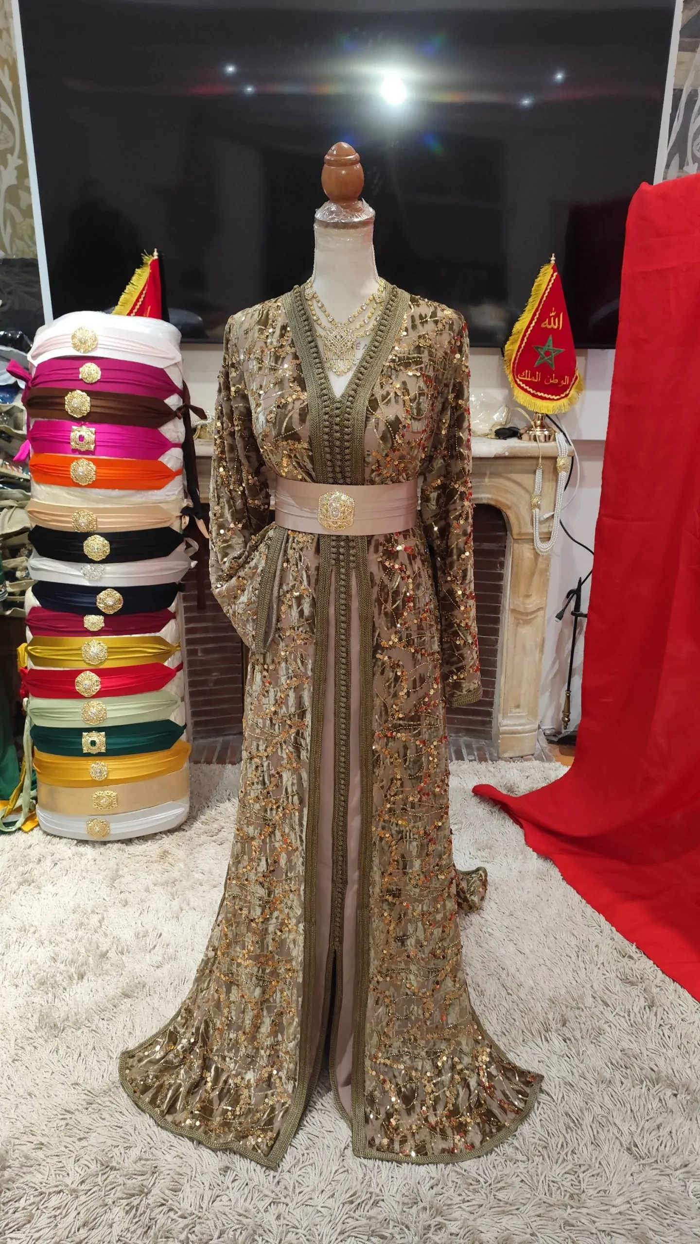 caftan marocain neuf avec la ceinture – Image 5