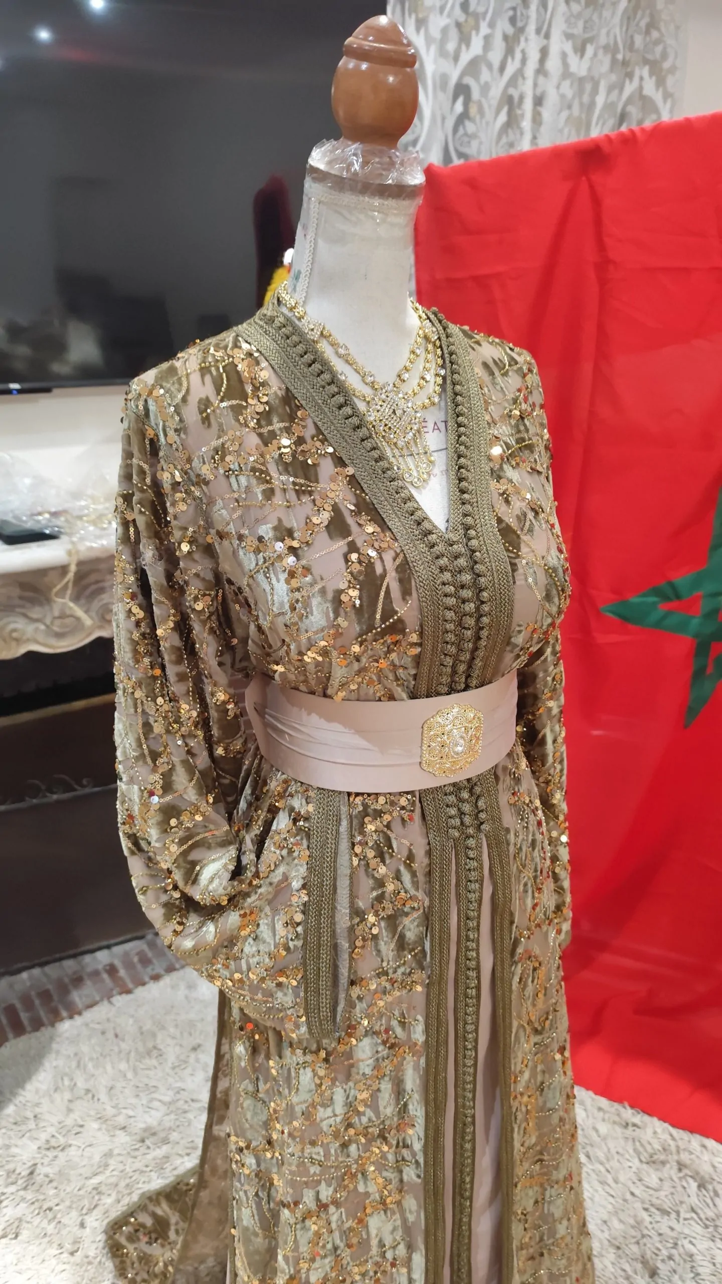 caftan marocain neuf avec la ceinture – Image 2