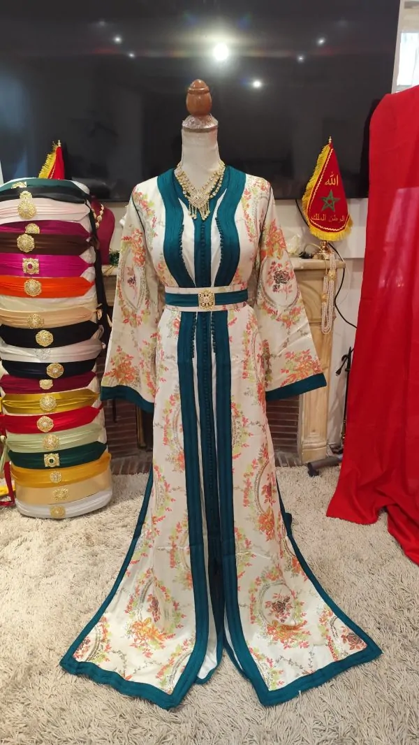 Caftano marocchino nuovo foderato con cintura — photo 11