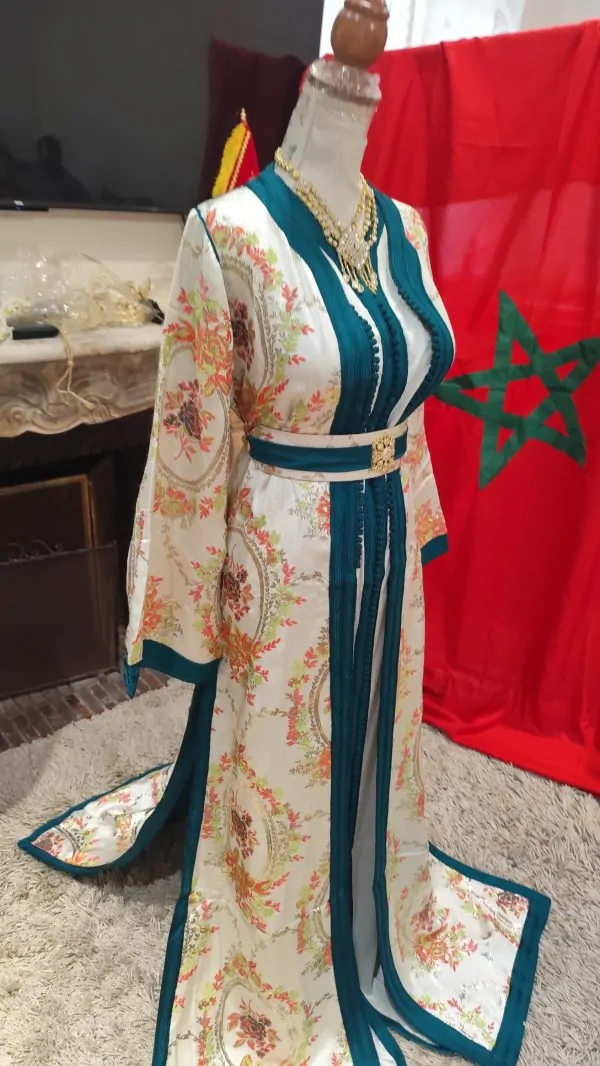 Caftano marocchino nuovo foderato con cintura — photo 12