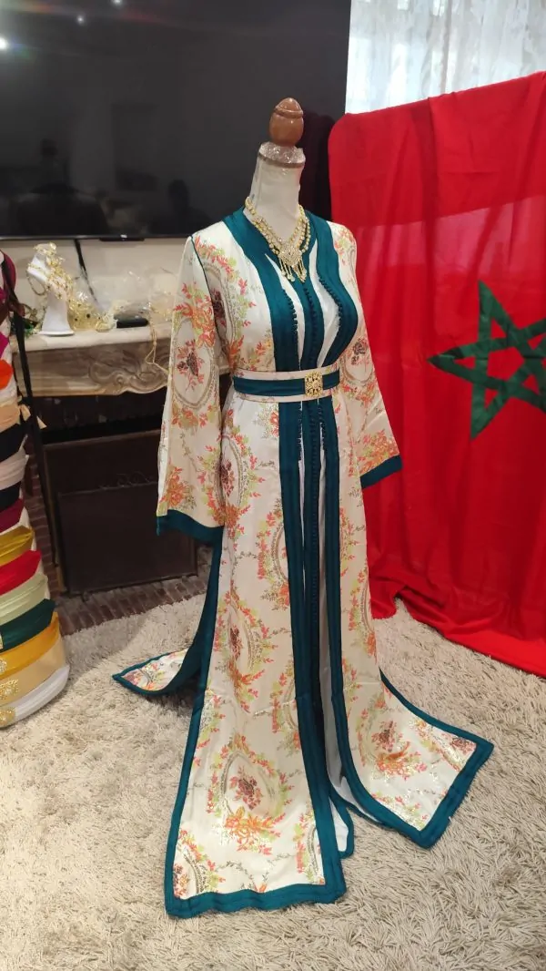 Caftano marocchino nuovo foderato con cintura — photo 16