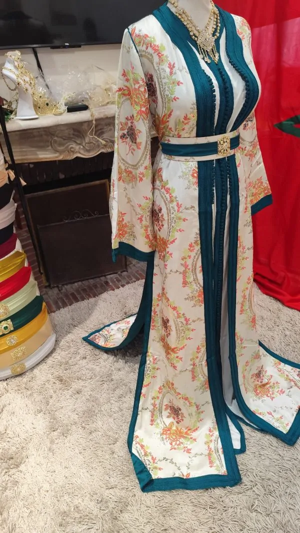 Caftano marocchino nuovo foderato con cintura — photo 13