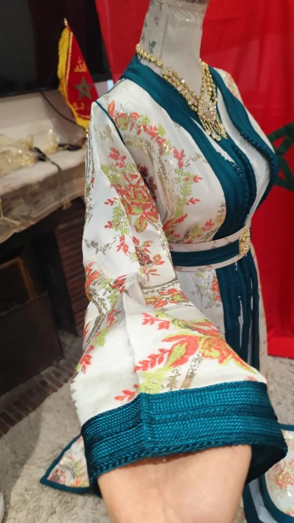 Caftano marocchino nuovo foderato con cintura — photo 3