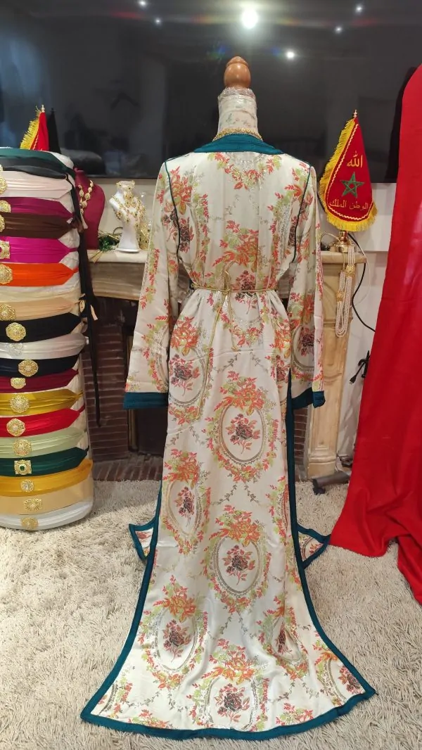Caftano marocchino nuovo foderato con cintura — photo 8