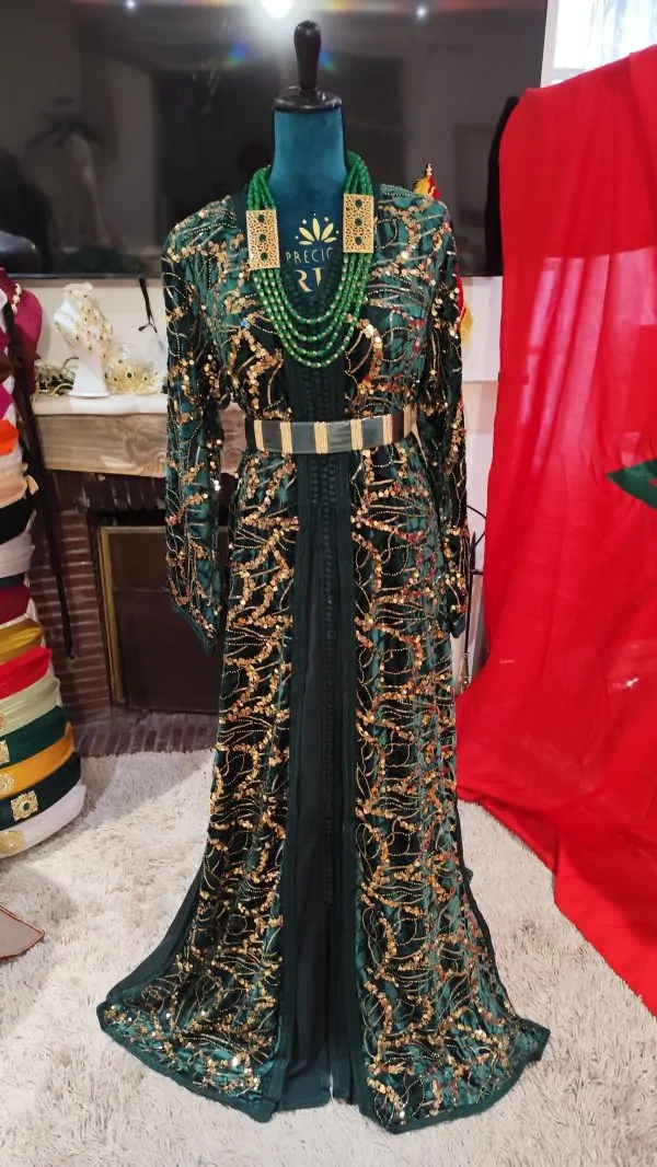 caftan marocain neuf avec ceinture — photo 3