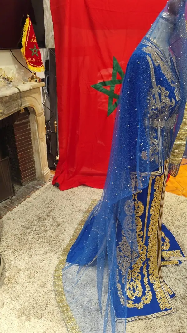New Moroccan Veil 2m – Traditional Accessory for Caftan and Takchita — photo 2