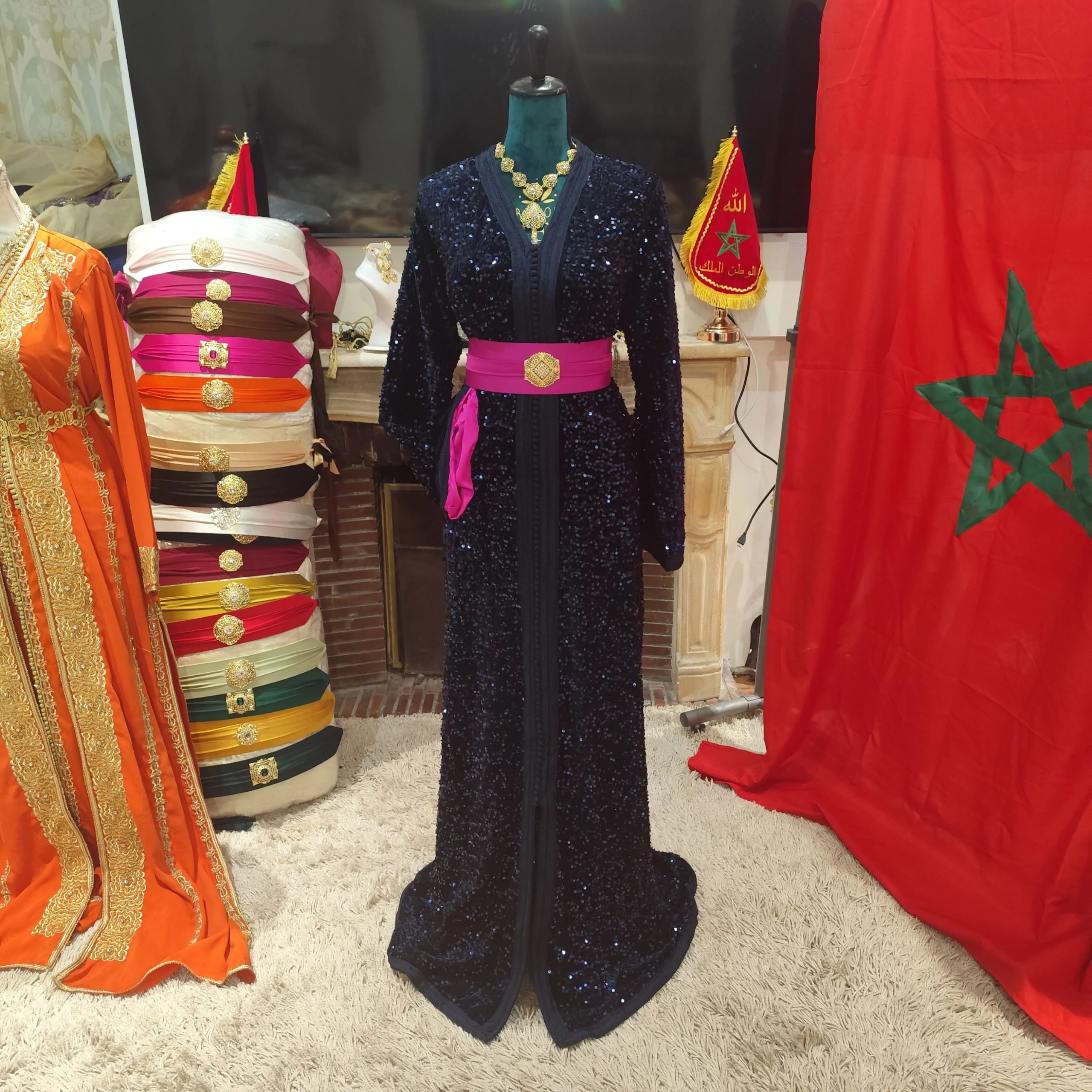 Caftan Marocain Neuf Grande Taille 70 cm – Modèle Traditionnel Fait Main