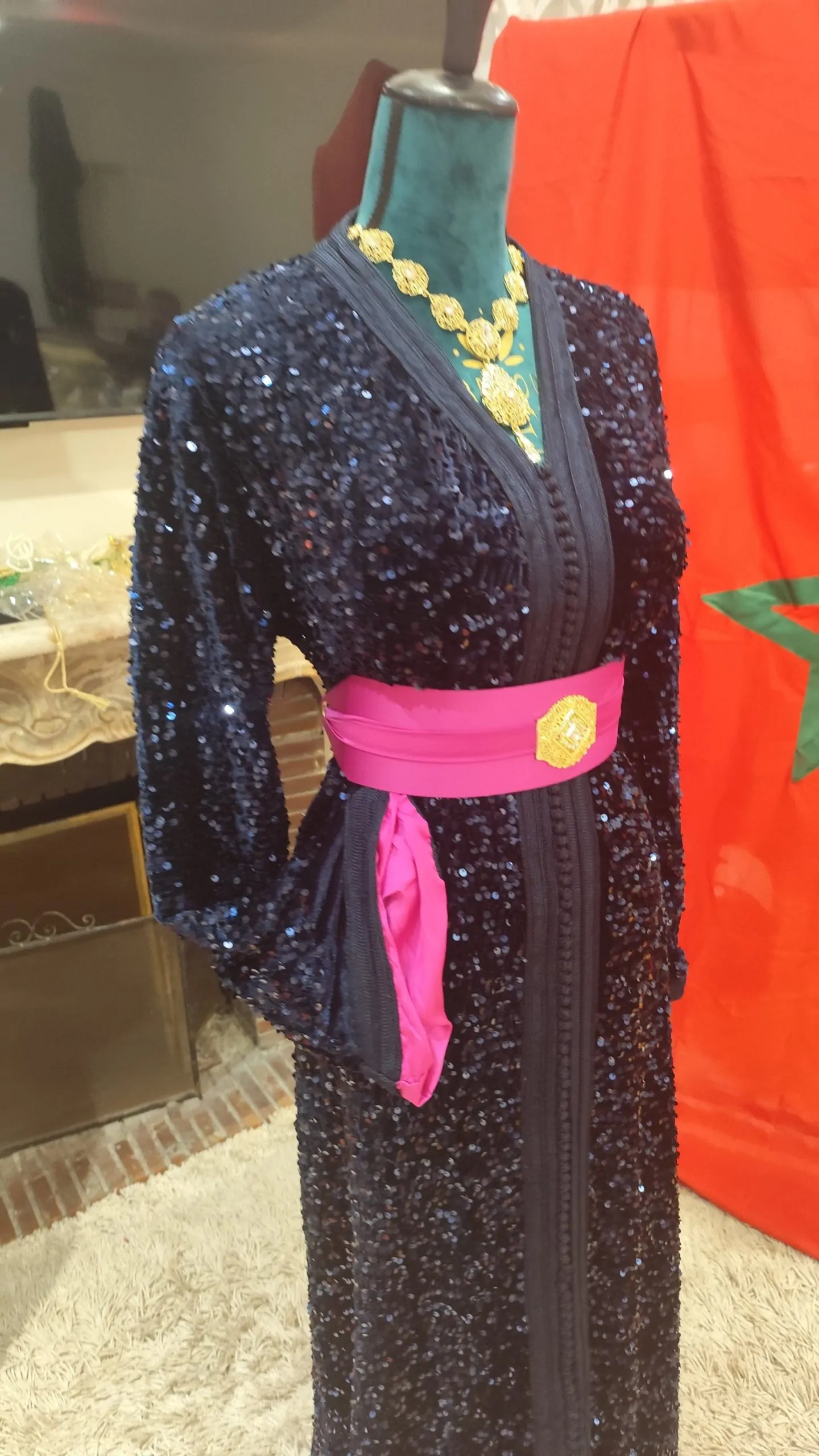 Caftan Marocain Neuf Grande Taille 70 cm – Modèle Traditionnel Fait Main – Image 5
