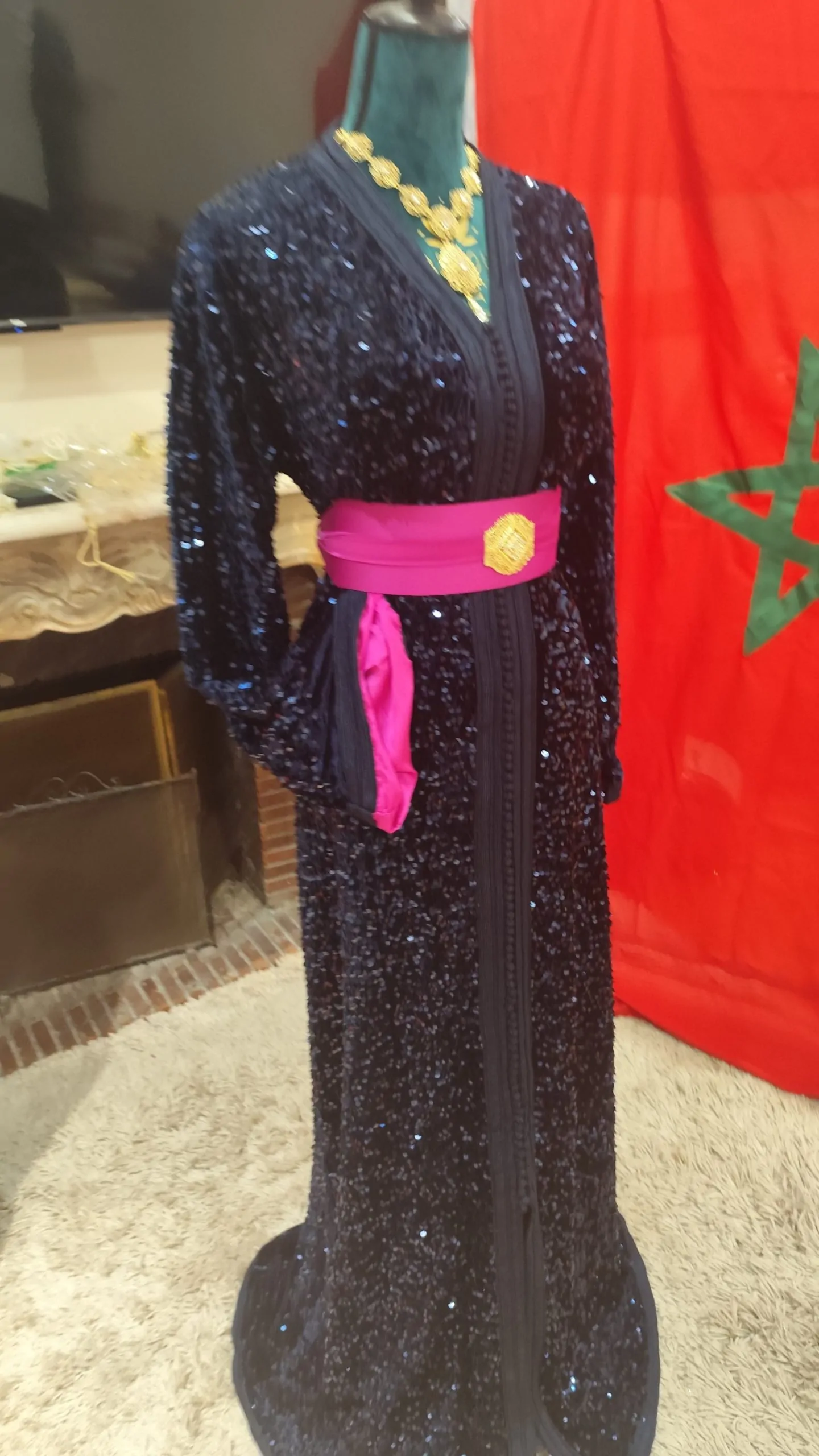 Caftan Marocain Neuf Grande Taille 70 cm – Modèle Traditionnel Fait Main – Image 13