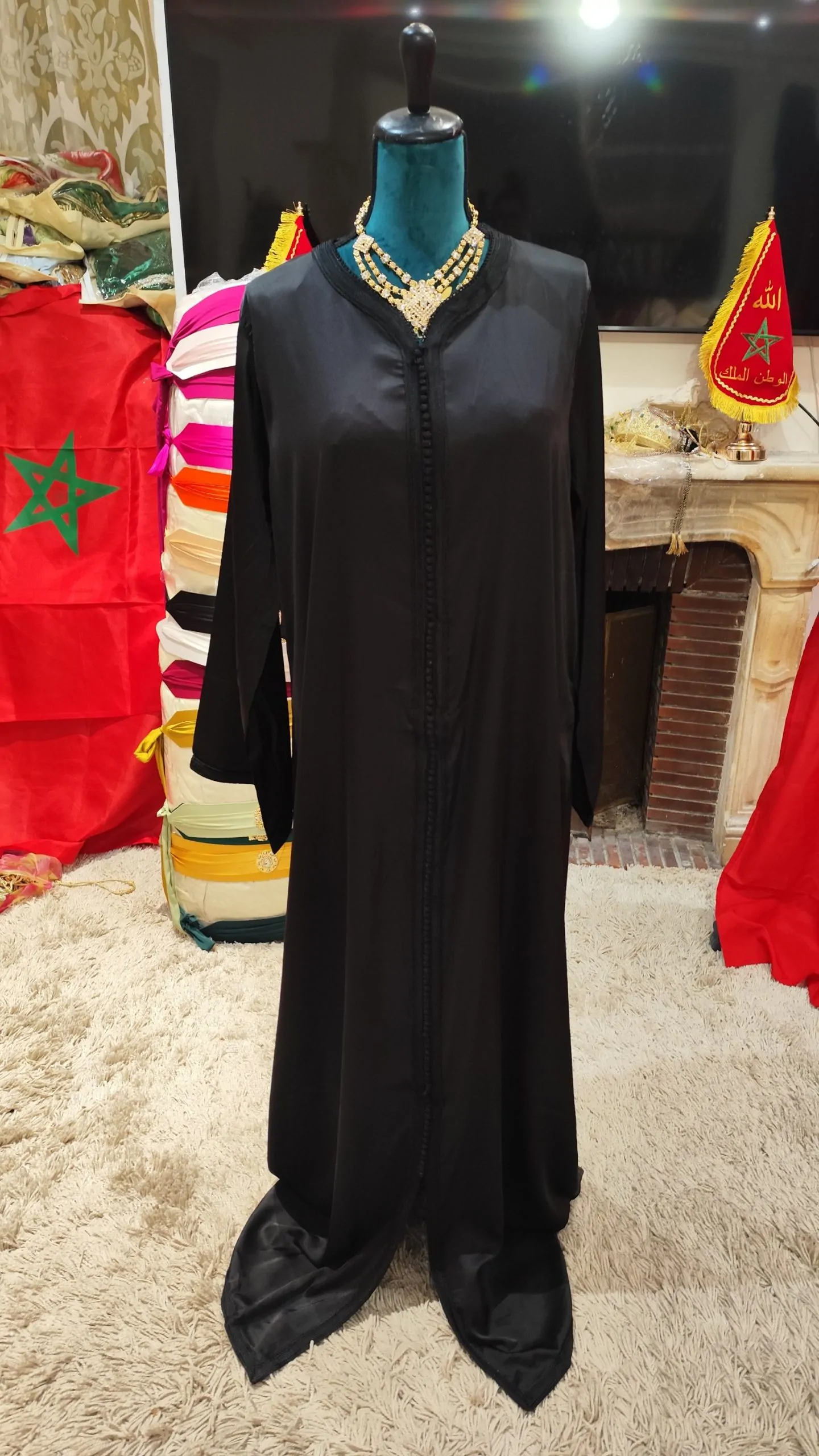 caftan marocain neuf doublé avec la ceinture – Image 3