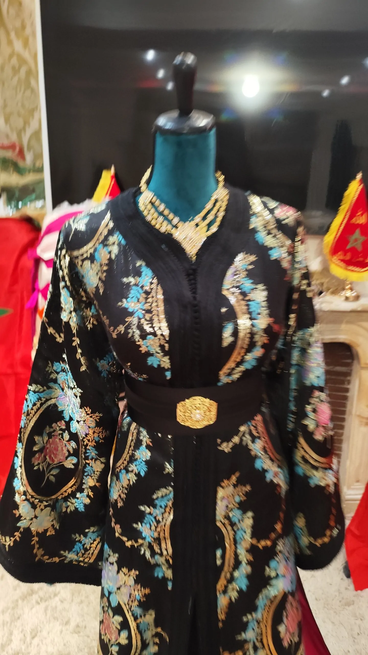 caftan marocain neuf doublé avec la ceinture – Image 9