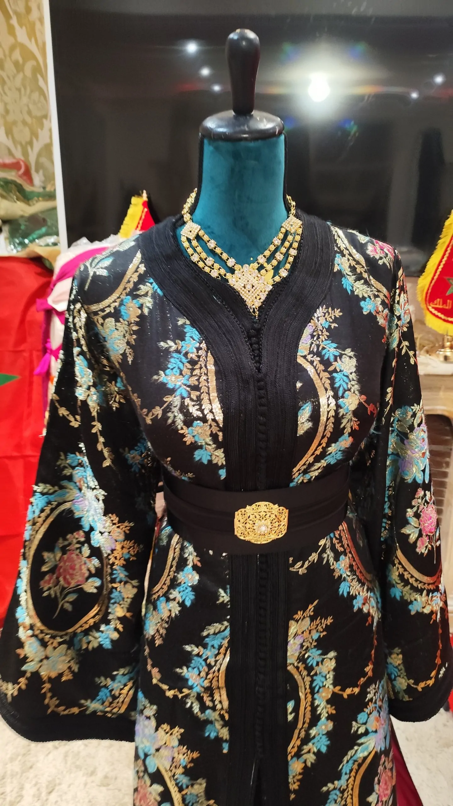 caftan marocain neuf doublé avec la ceinture – Image 8