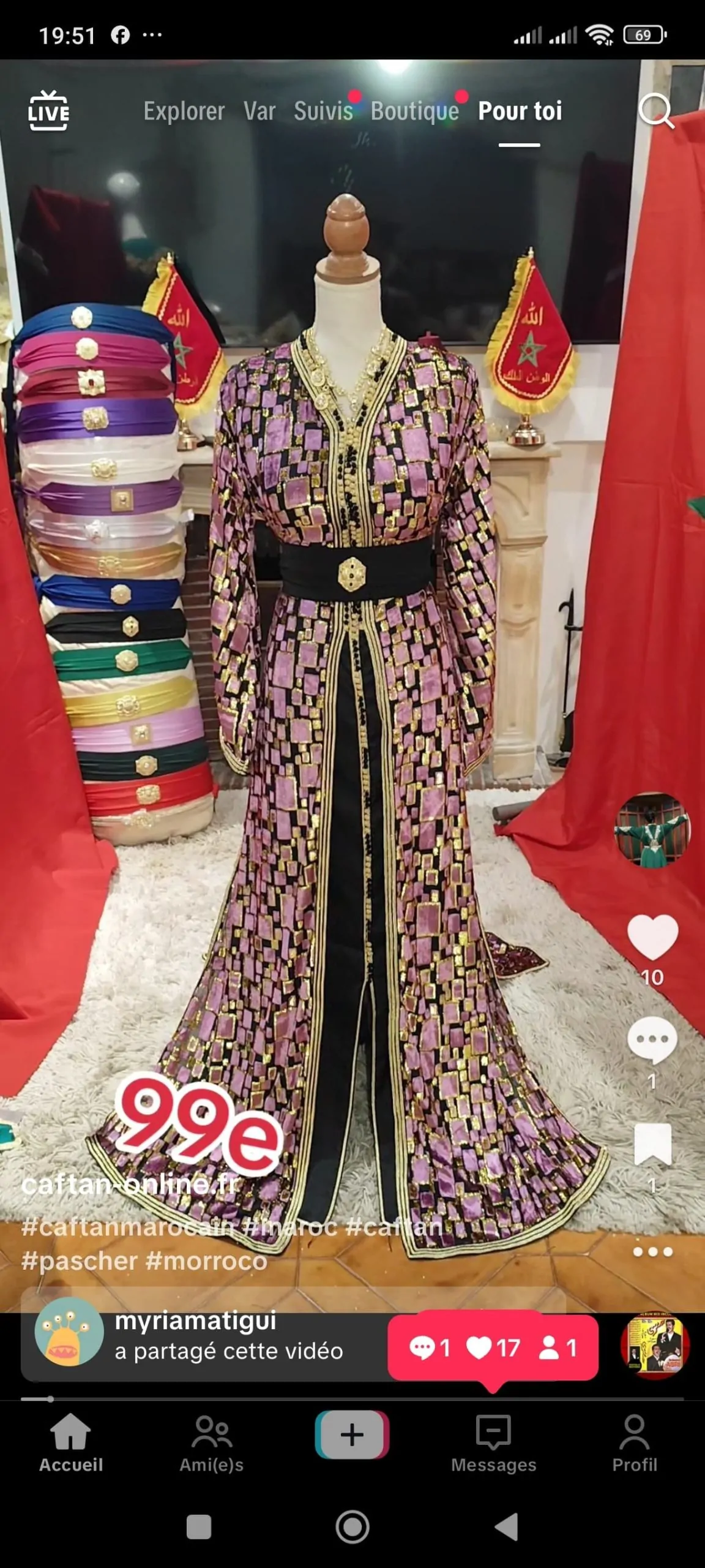 caftan marocain neuf