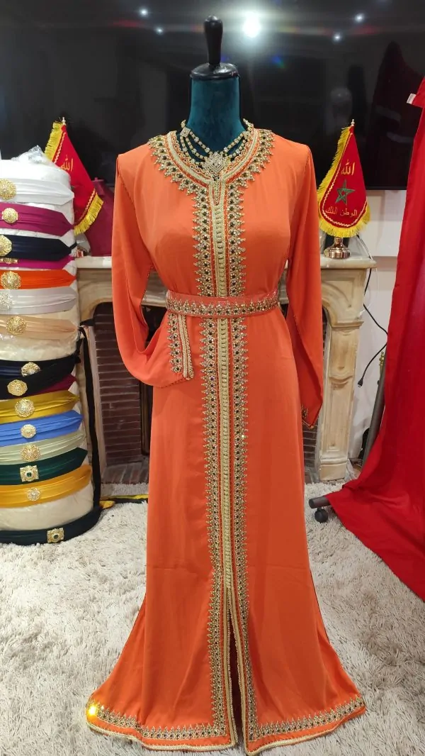 caftan marocain neuf avec ceinture — photo 7