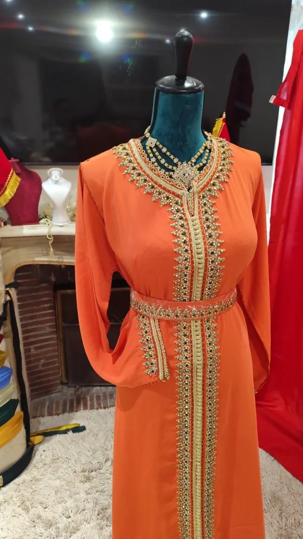 caftan marocain neuf avec ceinture — photo 3