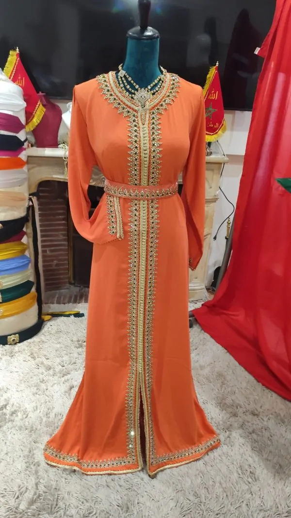 caftan marocain neuf avec ceinture — photo 2