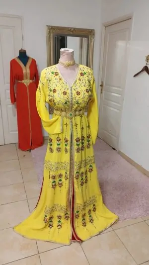 Caftan Marocain Deux Pièces Haute Couture d’Occasion