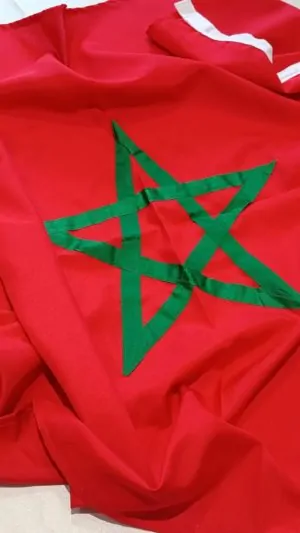 🇲🇦 Drapeau du Maroc en tissu haut de gamme – 1m x 1,5m