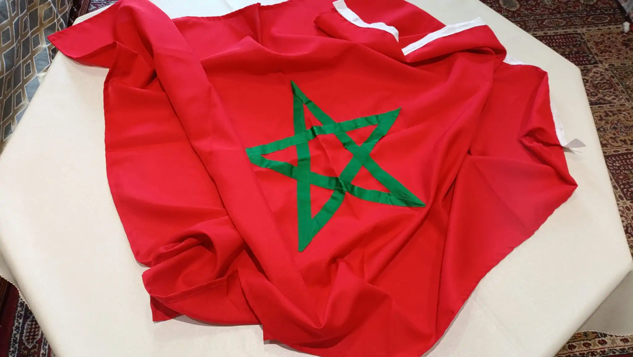 🇲🇦 Drapeau du Maroc en tissu haut de gamme – 1m x 1,5m