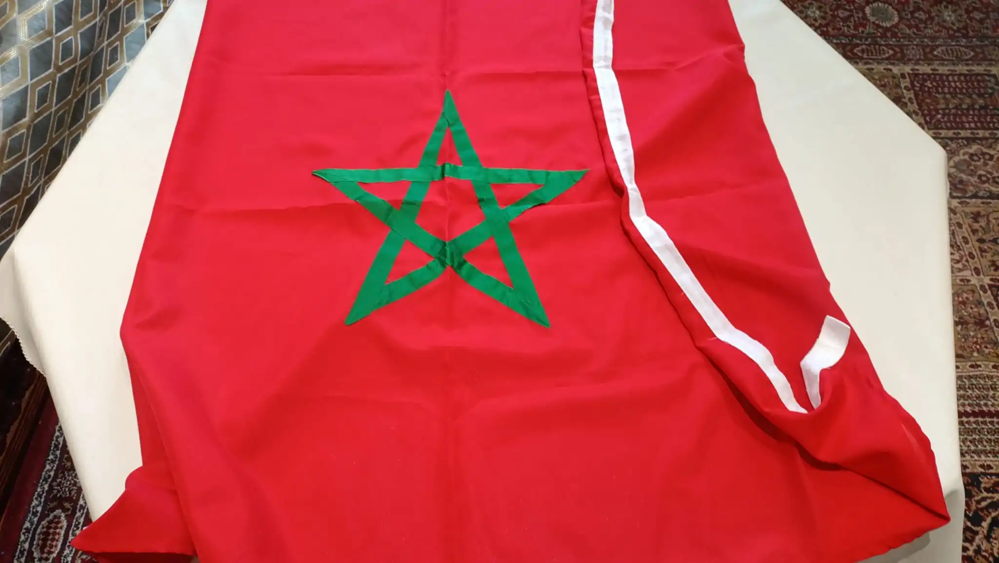 🇲🇦 Drapeau du Maroc en tissu haut de gamme – 1m x 1,5m – Image 4