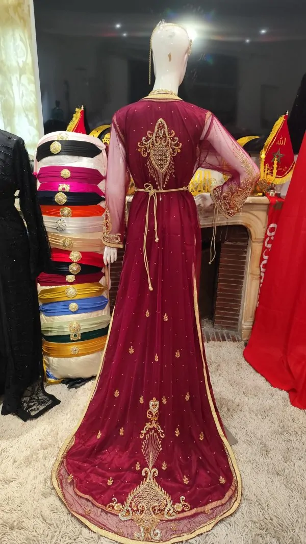 New Moroccan caftan with train — photo 18