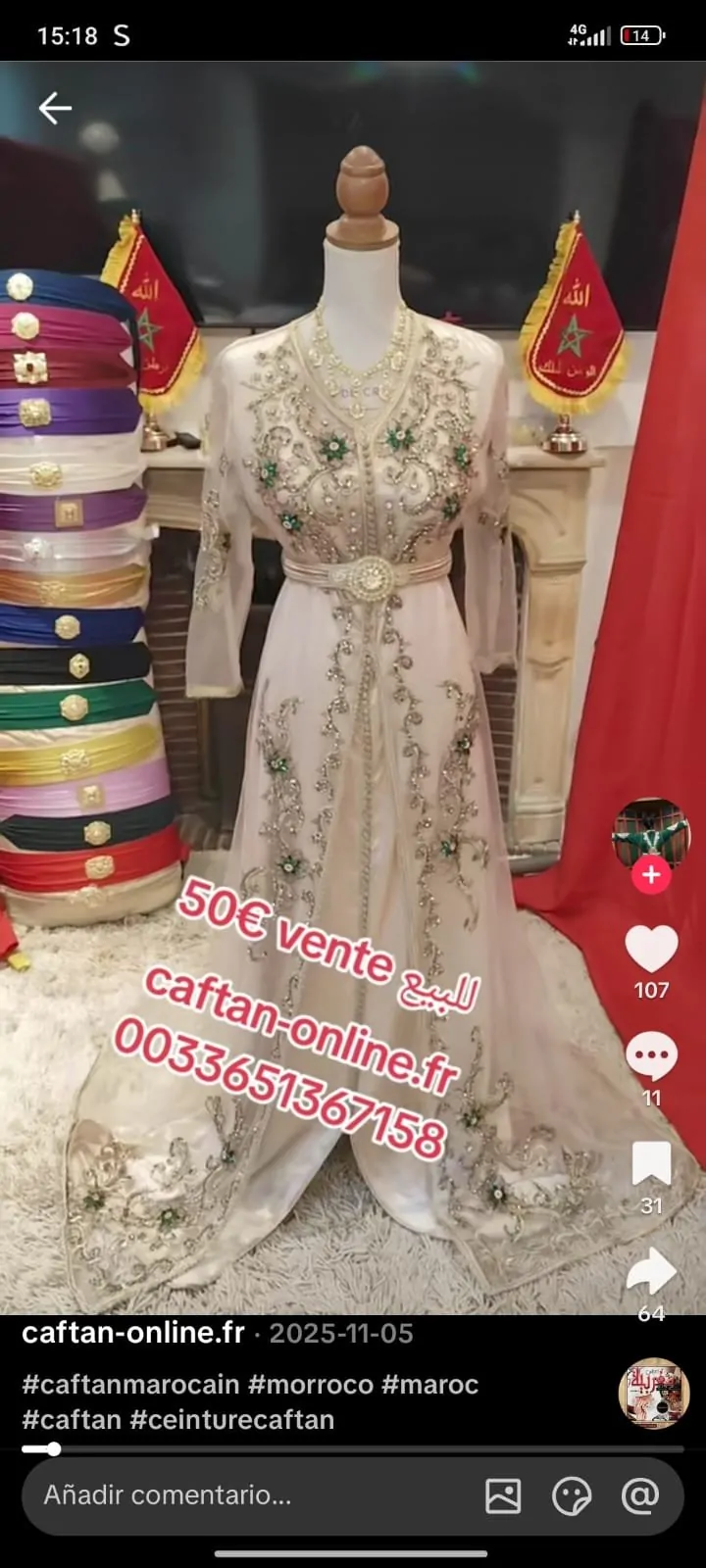 caftan marocain d occasion