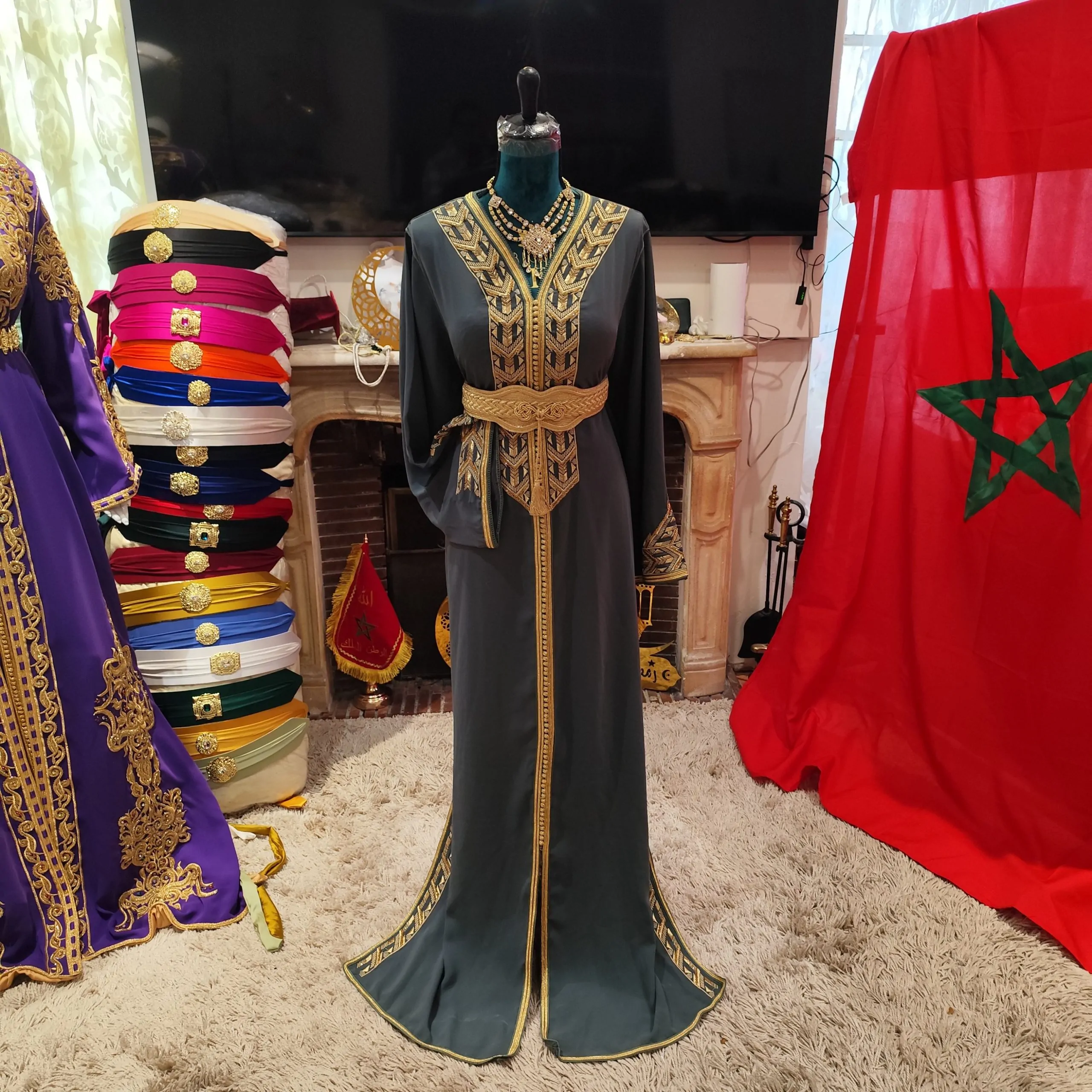caftan marocain porté une fois