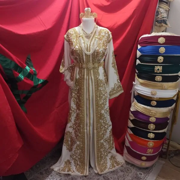 قفطان مغربي جديد مبطن