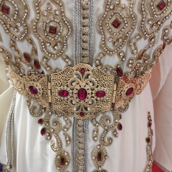 Ceinture traditionnelle marocaine neuve – Ajustable & inox doré