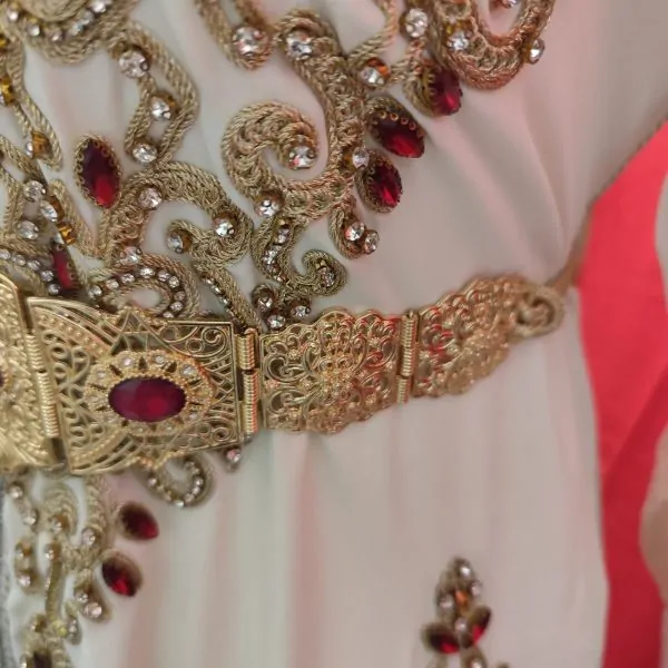 Nieuwe traditionele Marokkaanse riem – verstelbaar & verguld roestvrij staal — photo 2