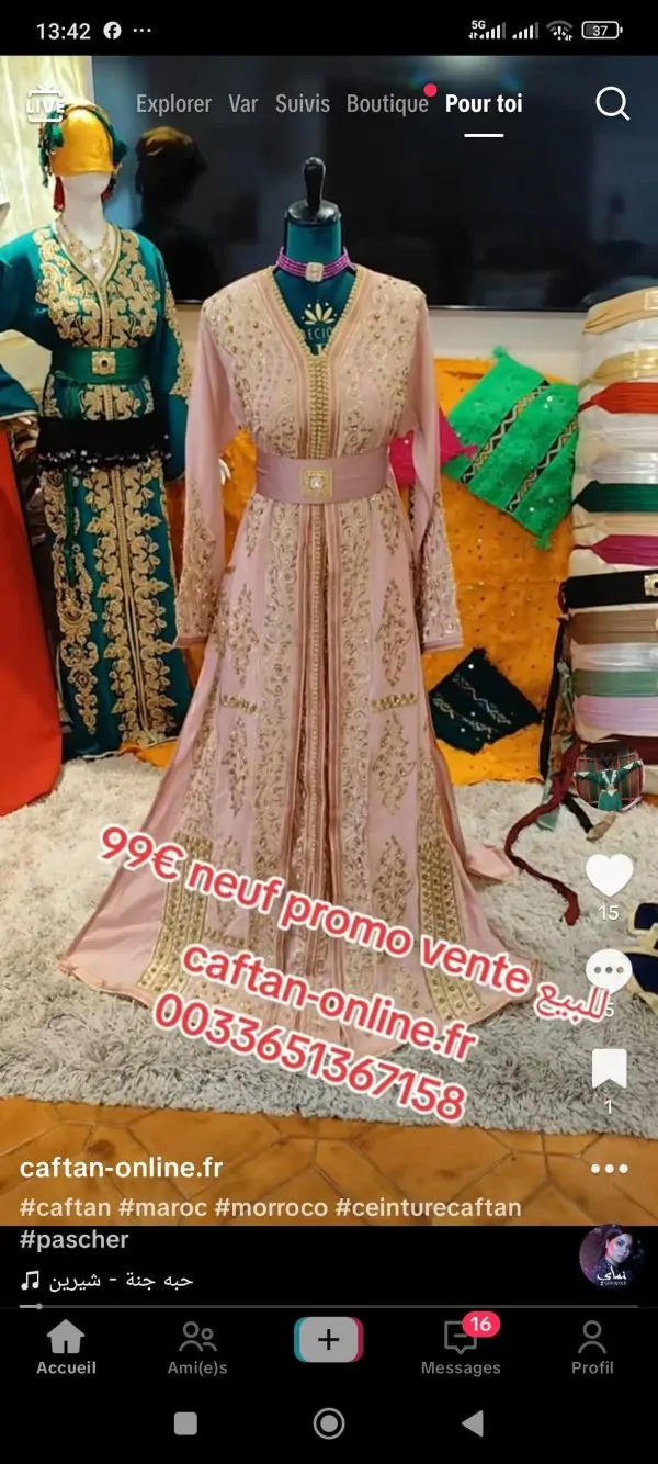 caftan marocain neuf