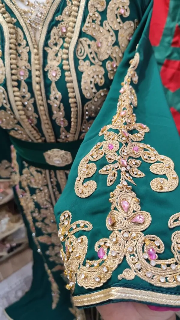 caftan marocain neuf doublé avec ceinture avec ras du cou — photo 8